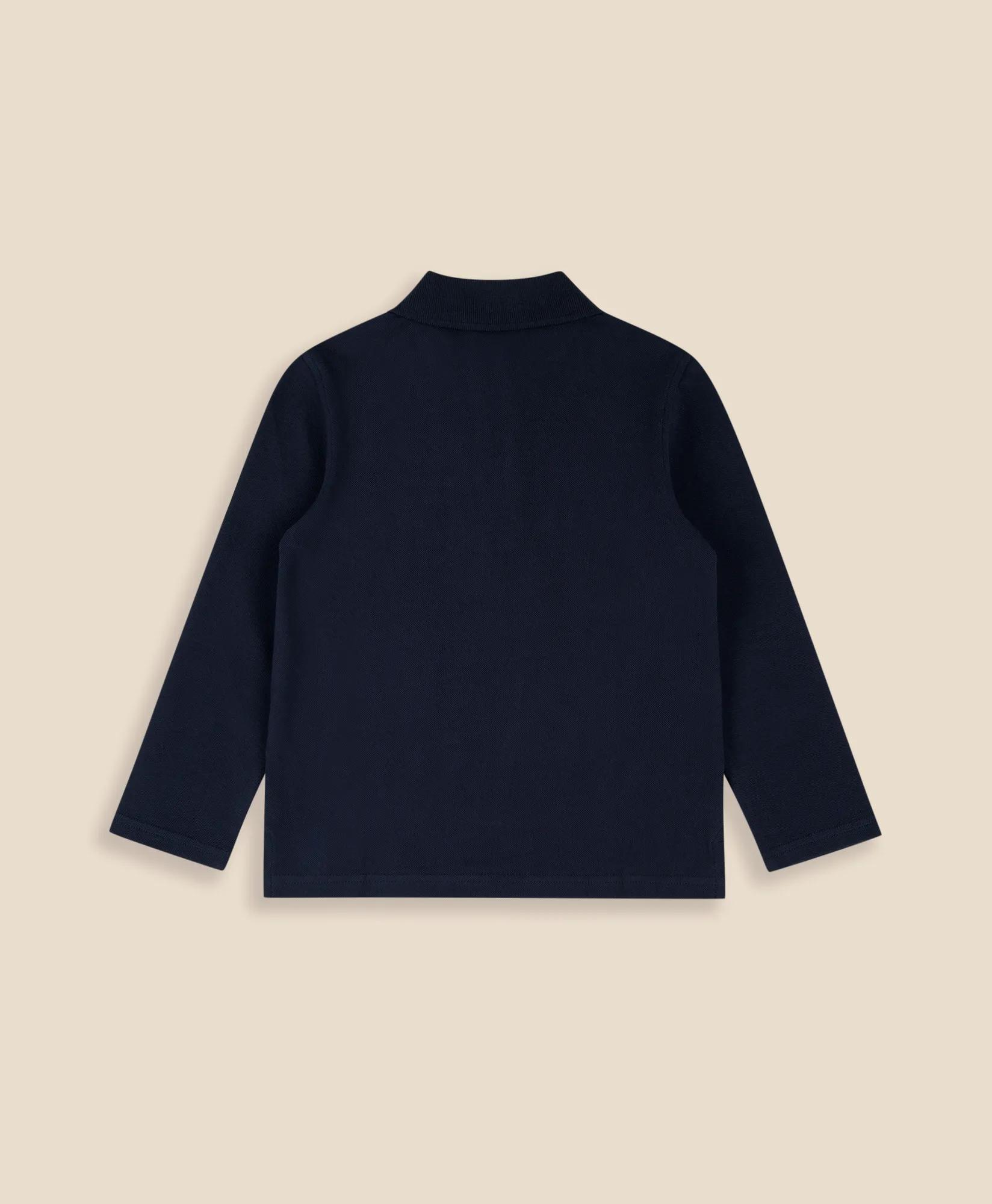 Boys Cotton-Blend Pique Polo Shirt, image 2