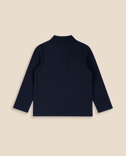 Boys Cotton-Blend Pique Polo Shirt, image 2
