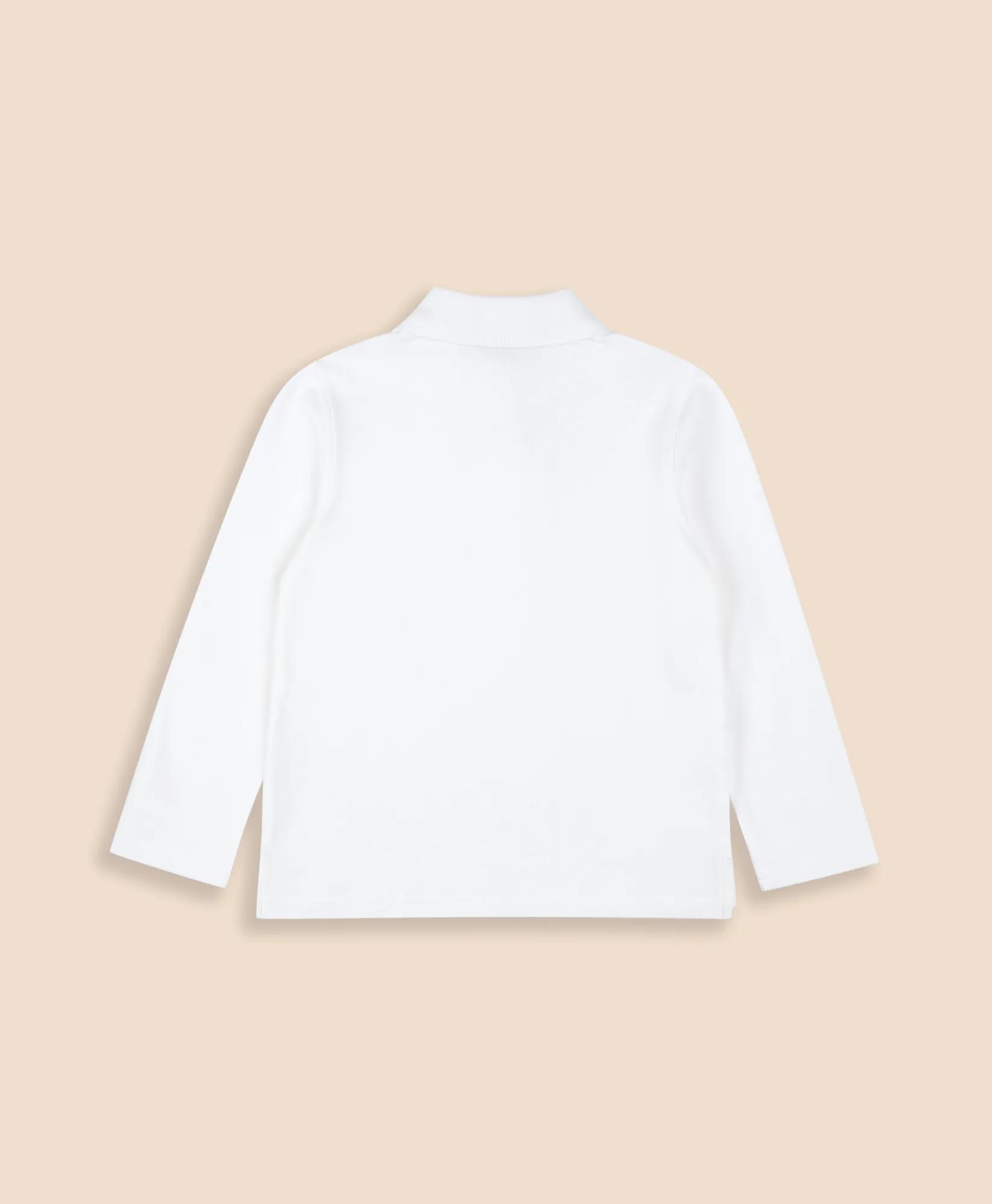 Boys Cotton-Blend Pique Polo Shirt, image 2