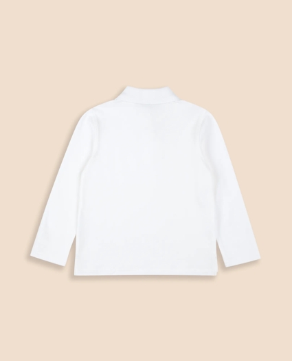 Boys Cotton-Blend Pique Polo Shirt, image 2
