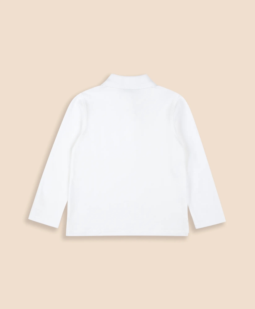 Boys Cotton-Blend Pique Polo Shirt, image 3