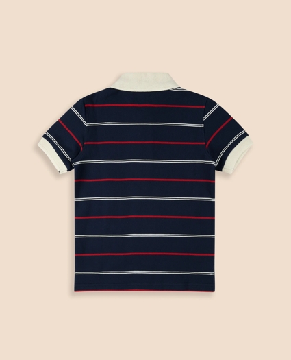 Boys Cotton-Blend Pique Polo Shirt, image 2