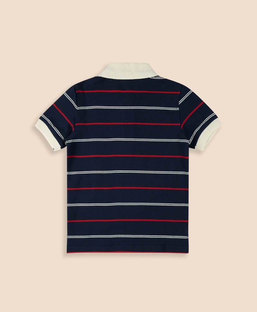 Boys Cotton-Blend Pique Polo Shirt, image 3