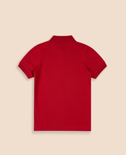 Boys Cotton-Blend Pique Polo Shirt, image 2