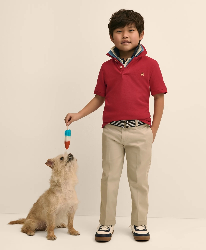 Boys Short-Sleeve Pique Polo, image 2