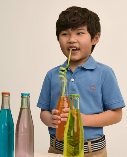 Boys Short-Sleeve Pique Polo, image 5