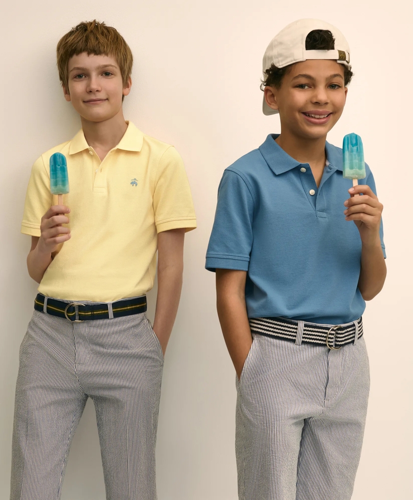 Boys Short-Sleeve Pique Polo, image 2