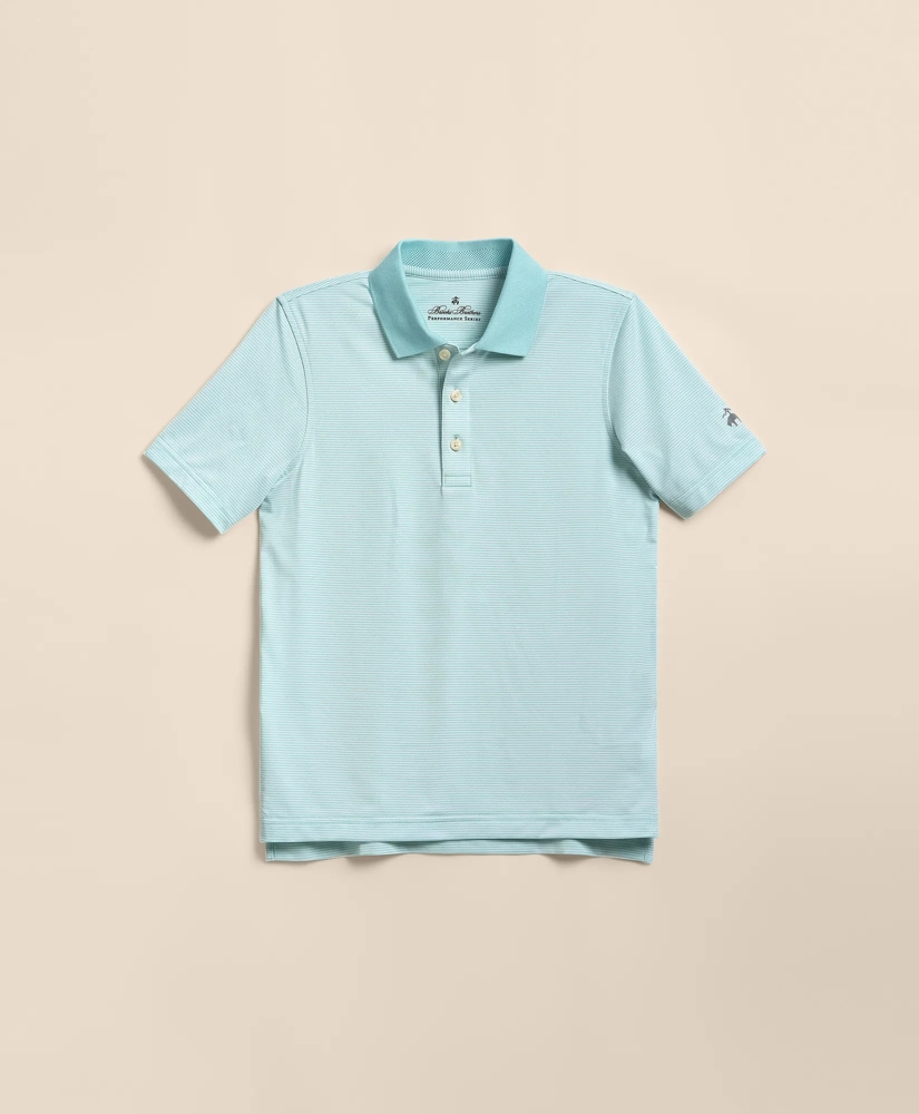Boys Performance Series Micro-Stripe Polo, image 4