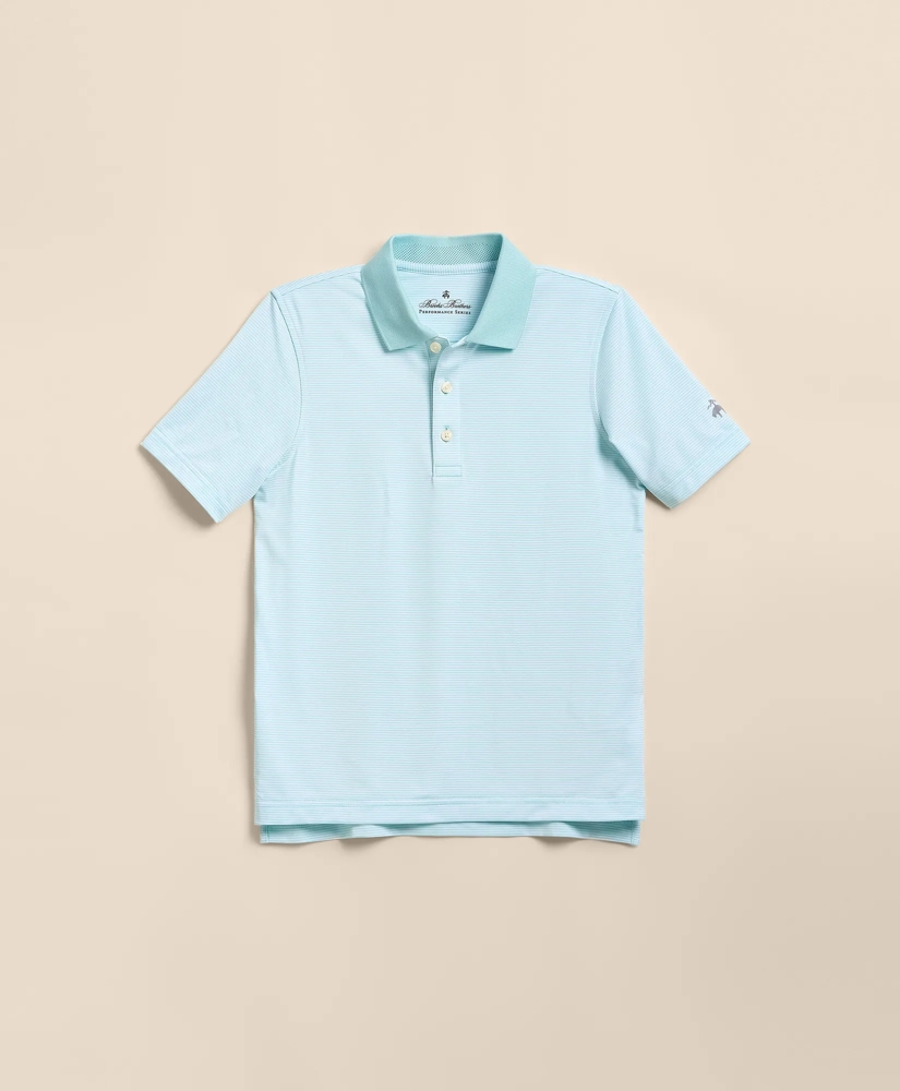 Boys Performance Series Micro-Stripe Polo, image 4