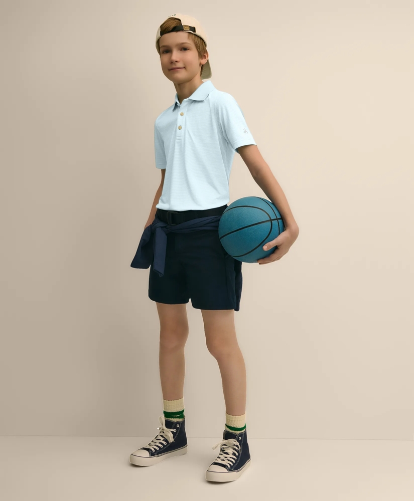 Boys Performance Series Micro-Stripe Polo, image 8