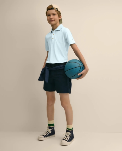 Boys Performance Series Micro-Stripe Polo, image 8