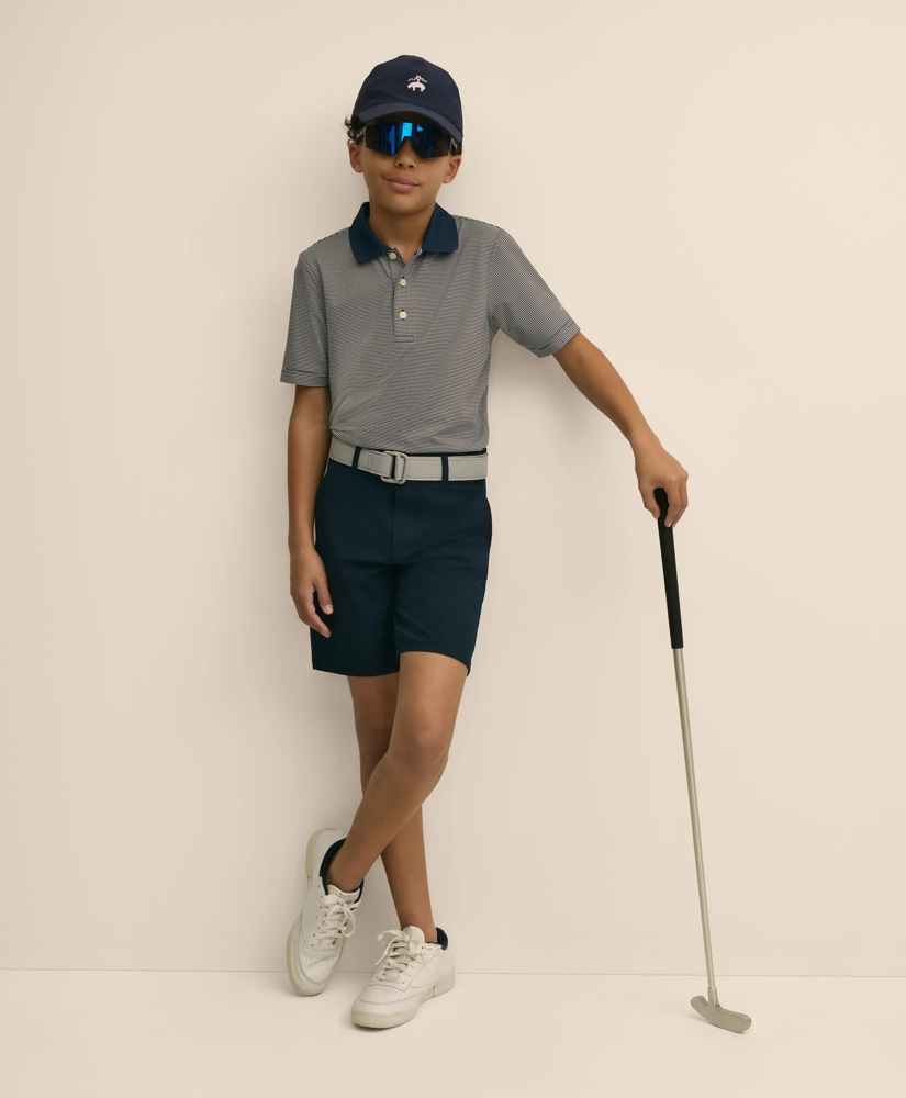 Boys Performance Series Micro-Stripe Polo, image 2