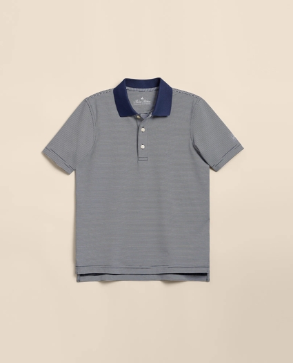 Boys Performance Series Micro-Stripe Polo, image 3