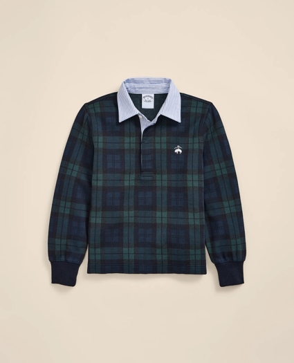 Boys Cotton Black Watch Rugby Shirt, image 2