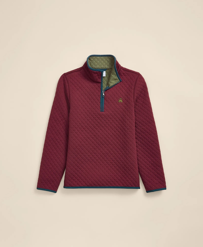 Boys Cotton Blend Quilted Quarter-Zip, image 2