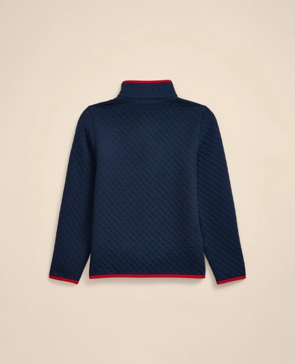 Boys Cotton Blend Quilted Quarter-Zip, image 3