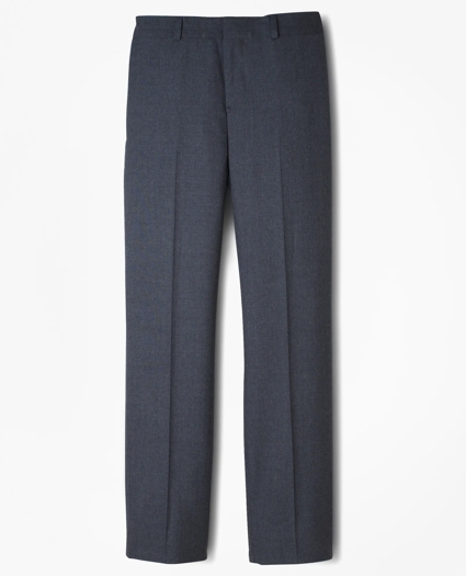 Boys Junior Plain-Front Wool Suit Pants