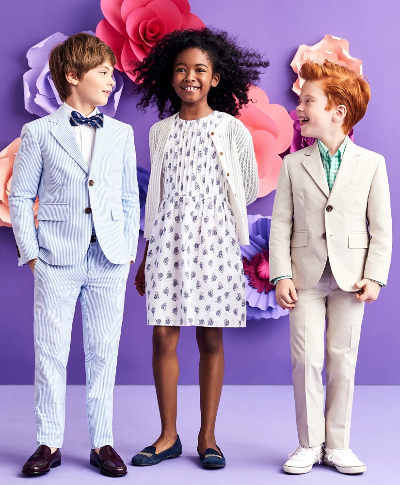 Boys Seersucker Prep Suit Pants, image 3