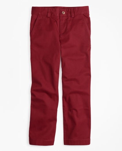Boys Washed Cotton Stretch Chinos, image 1