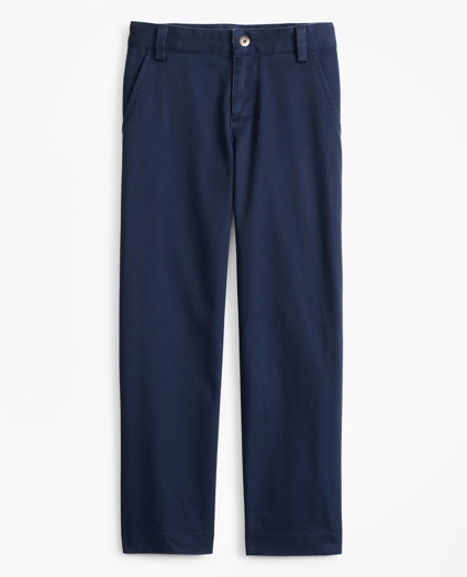 Boys Washed Cotton Stretch Chinos, image 1