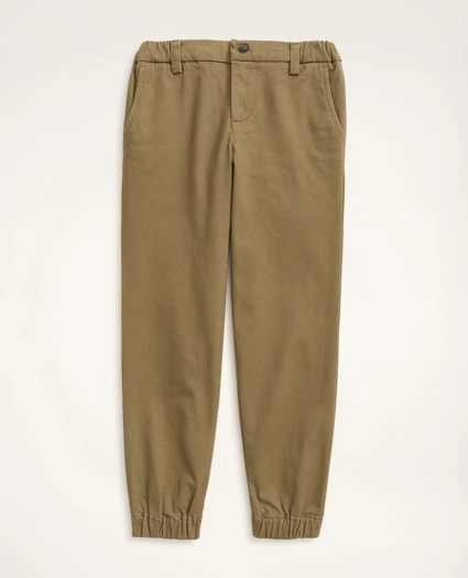 Stretch Cotton Twill Jogger Pants