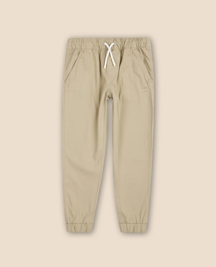 Boys Cotton Twill Jogger Pants with Stretch, image 1