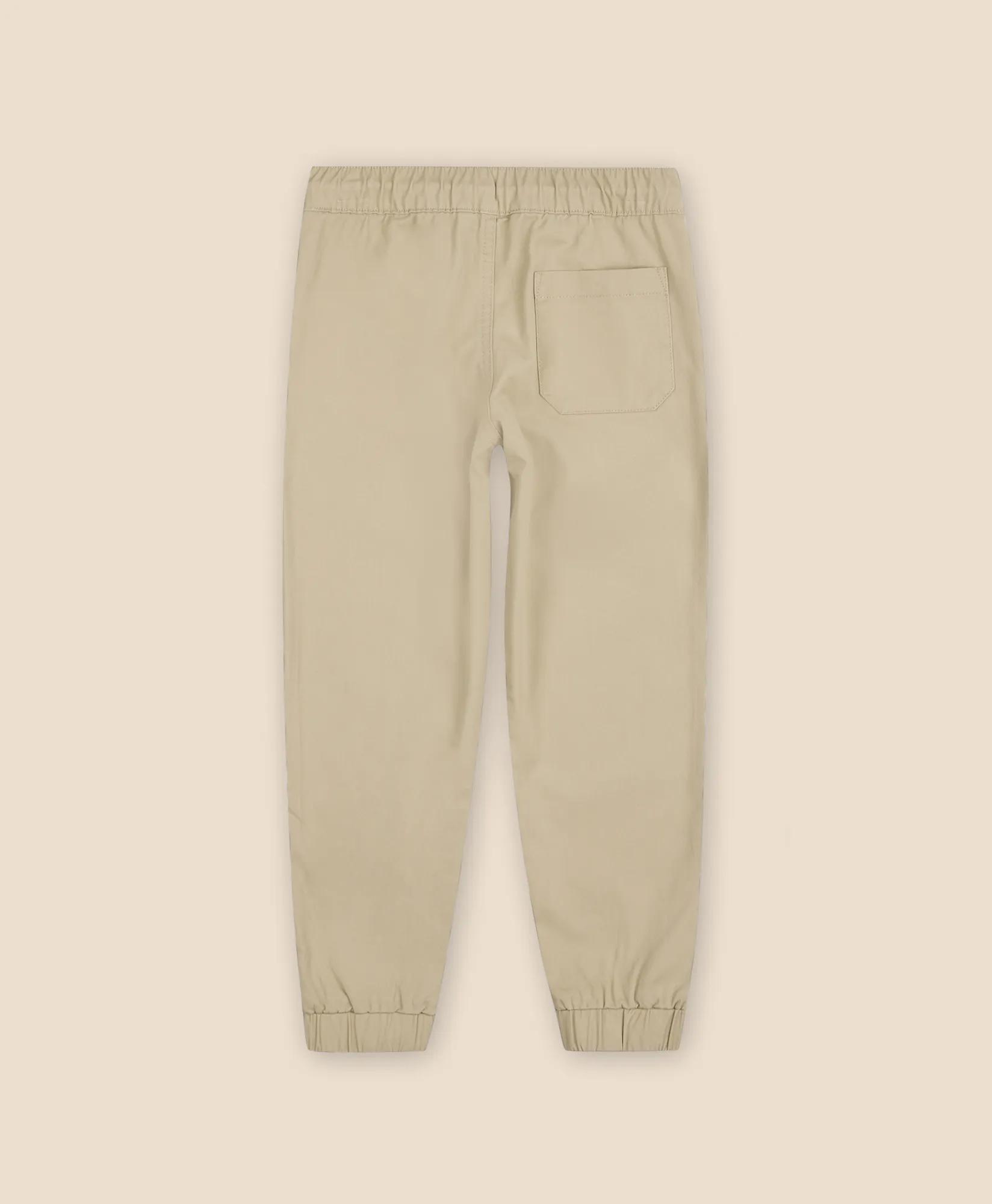 Cotton Twill Jogger Pants with Stretch
