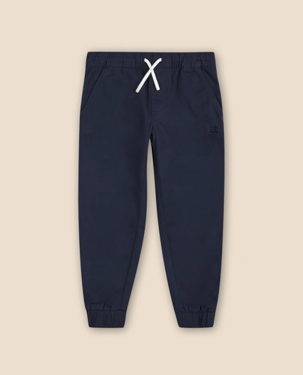 Boys Cotton Twill Jogger Pants with Stretch, image 1