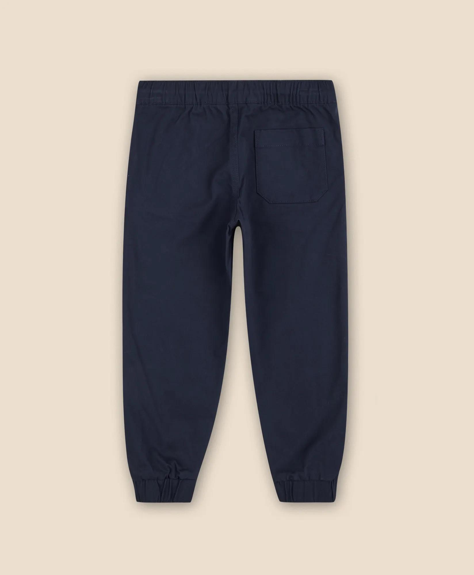 Cotton Twill Jogger Pants with Stretch