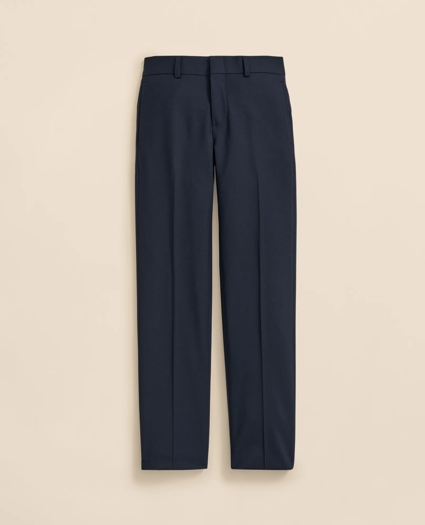 Boys Junior Plain-Front Wool Suit Pants, image 1