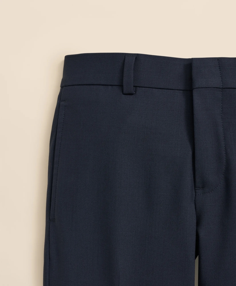 Boys Junior Plain-Front Wool Suit Pants, image 5
