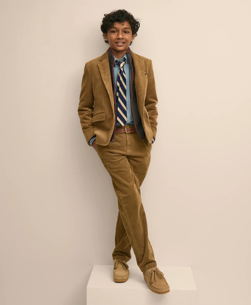 Boys Cotton 8-Wale Corduroy Pants, image 1