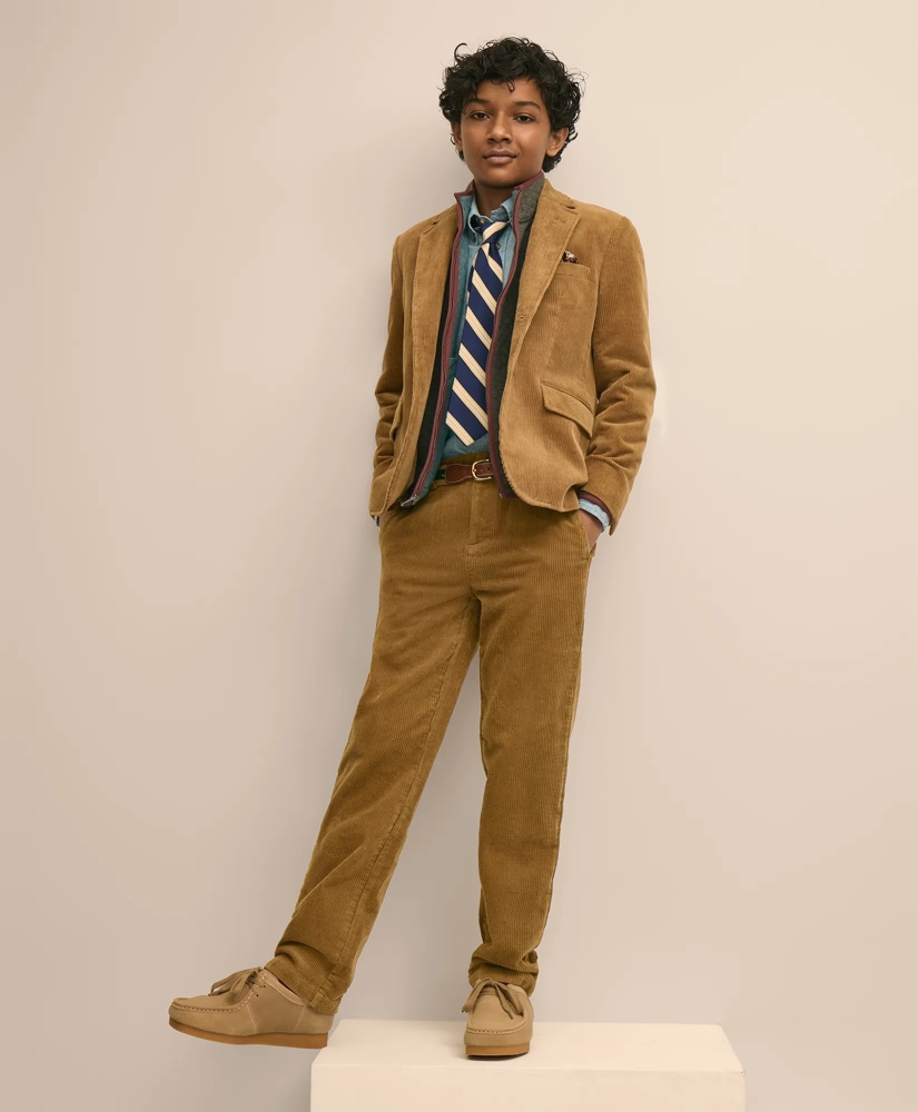 Boys Cotton 8-Wale Corduroy Pants, image 5