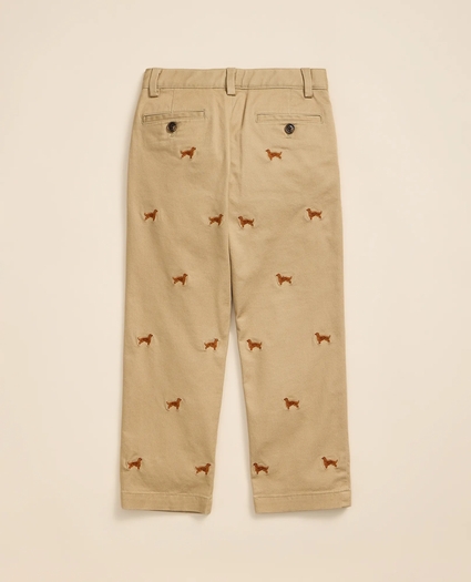 Boys Cotton Twill Irish-Setter Embroidered Pants, image 3