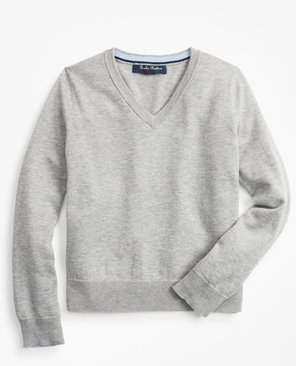 Boys Supima&reg; Cotton V-Neck Sweater
