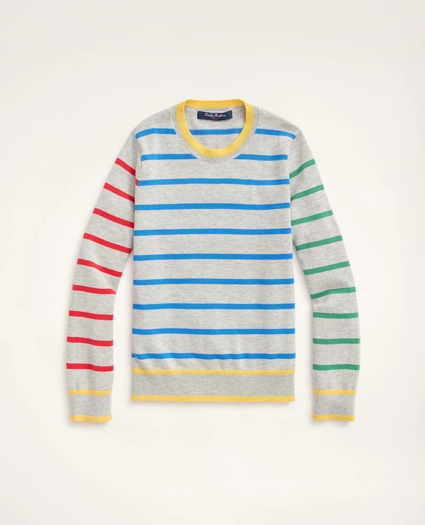 Boys Supima® Cotton Fun Stripe Sweater