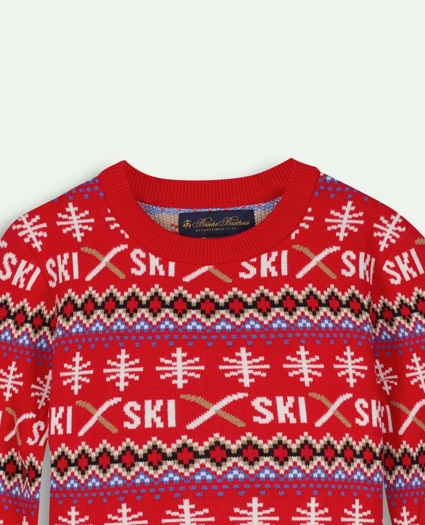 Boys Cotton Fair Isle Crewneck Sweater, image 2