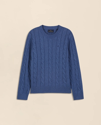 Boys Cotton Cable Knit Sweater
