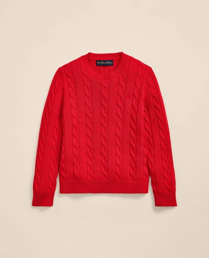 Boys Cotton Cable Knit Sweater
