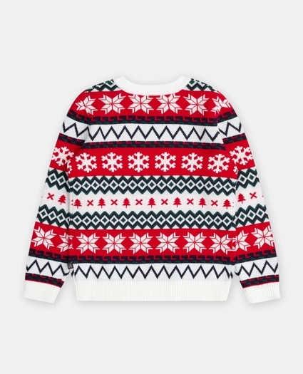 Boys Cotton Jacquard Fair Isle Sweater, image 2