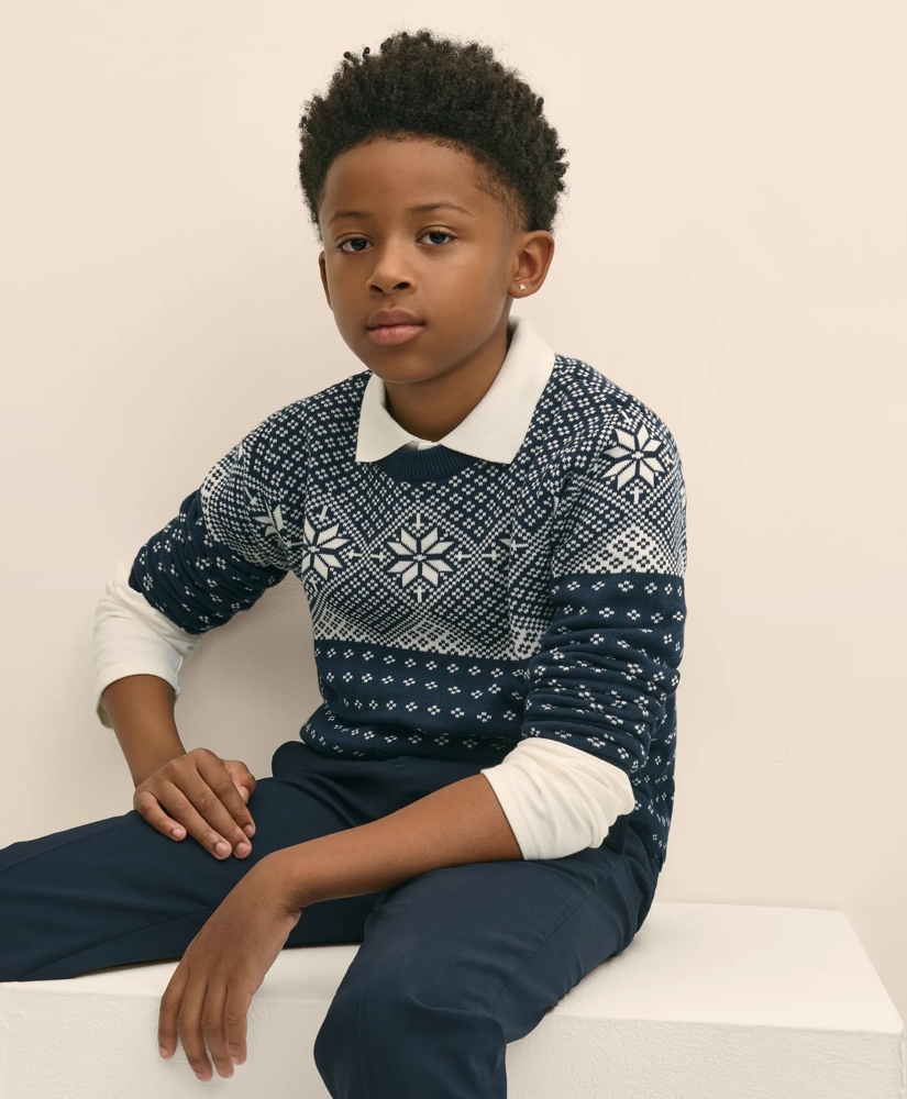 Boys Cotton Holiday Sweater, image 2
