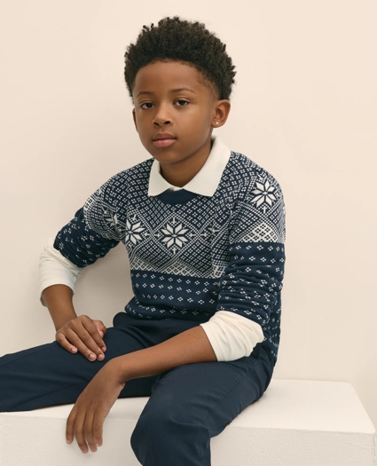 Boys Cotton Holiday Sweater, image 2