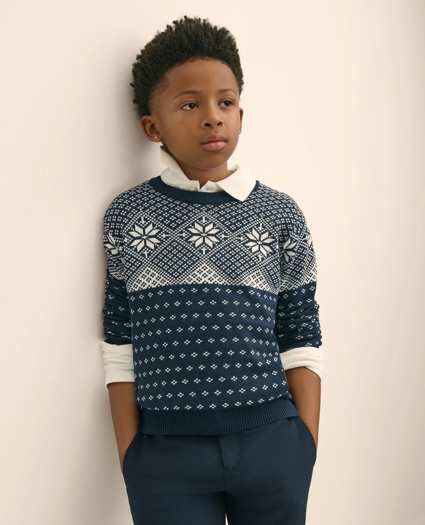 Boys Cotton Holiday Sweater, image 5