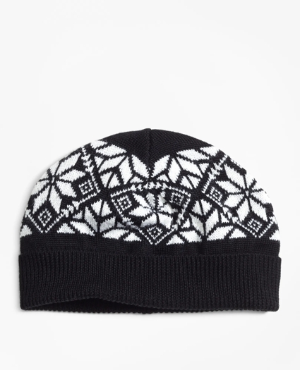 Boys Wool Blend Snowflake Fair Isle Hat