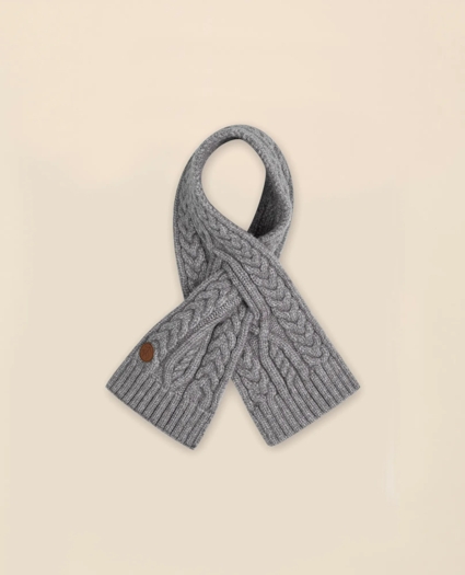 Kids Cable Knit Keyhole Scarf, image 1