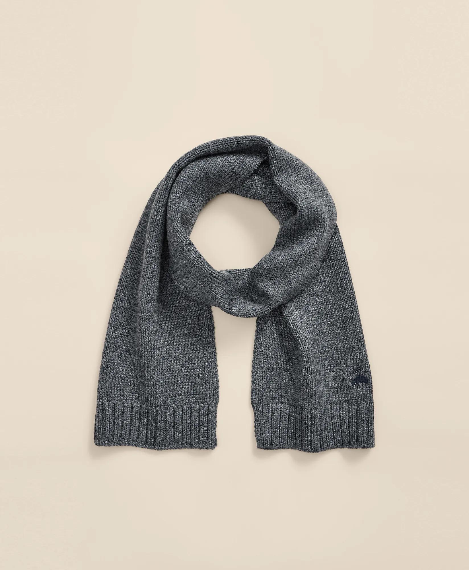 Boys Wool-Cashmere Ribbed Scarf, image 1