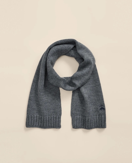 Boys Wool-Cashmere Ribbed Scarf