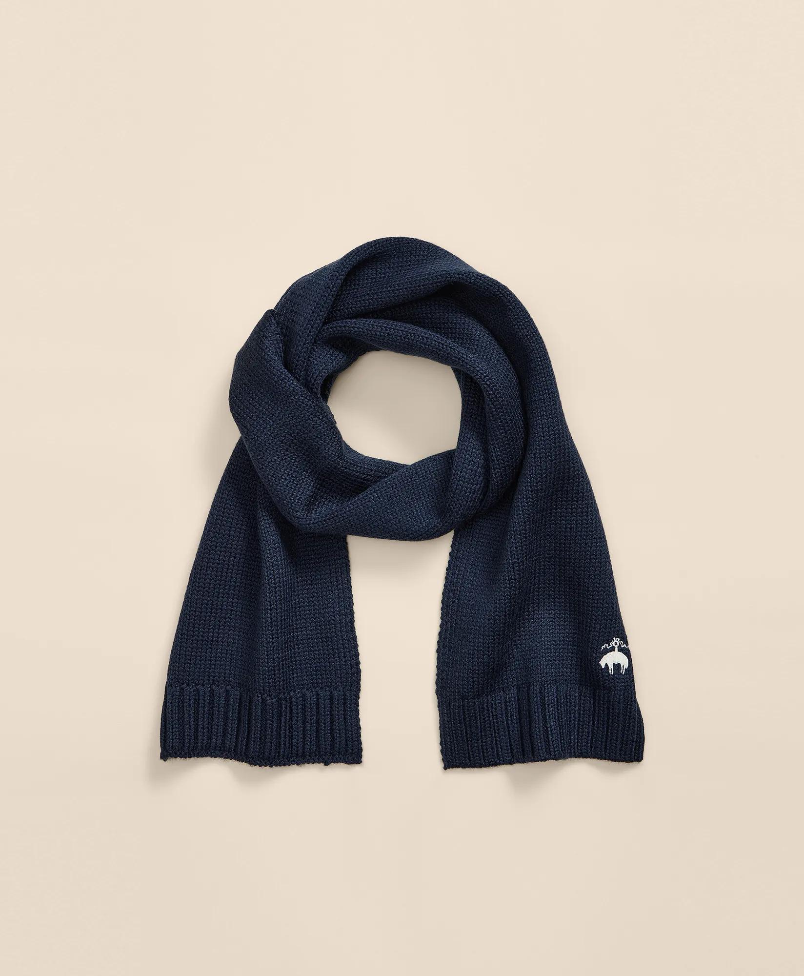 Boys Wool-Cashmere Ribbed Scarf, image 1