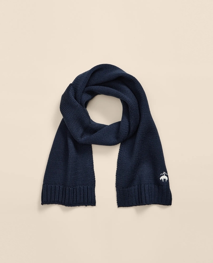 Boys Wool-Cashmere Ribbed Scarf