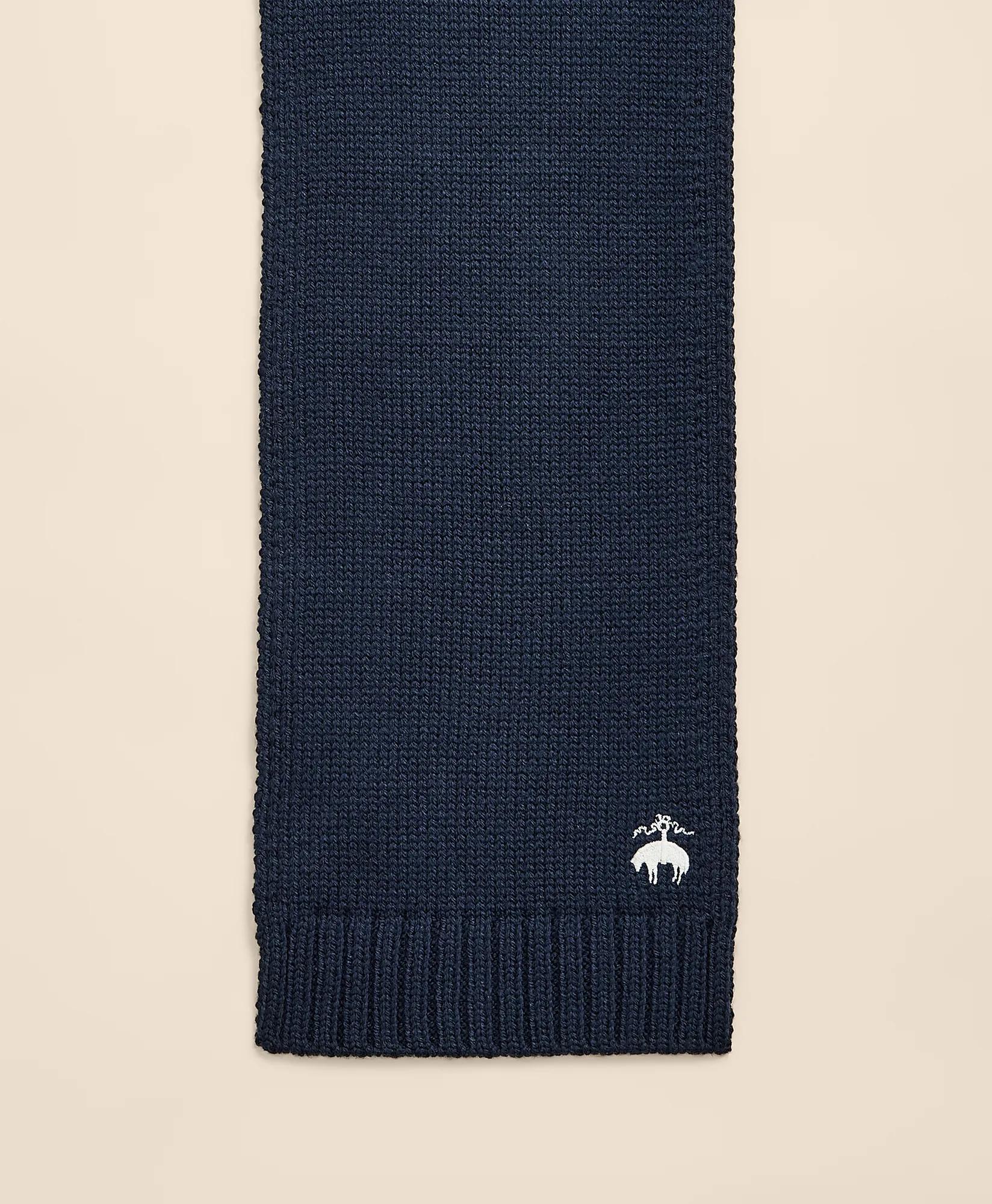 Boys Wool-Cashmere Ribbed Scarf, image 2